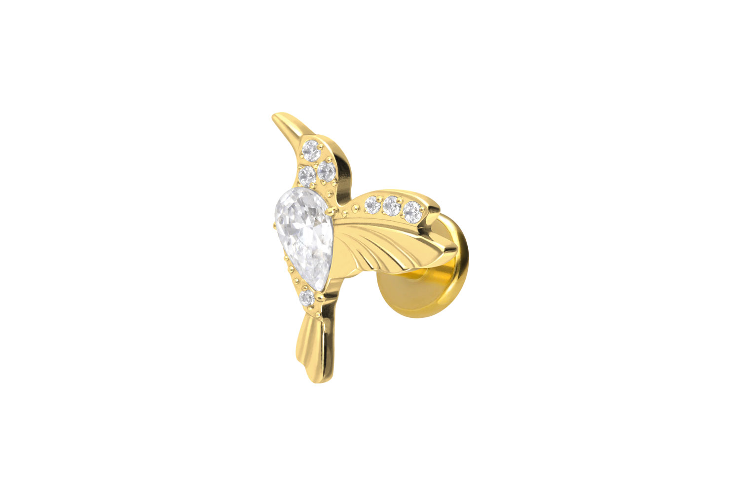 Titan Labret Piercing mit Innengewinde KOLIBRI